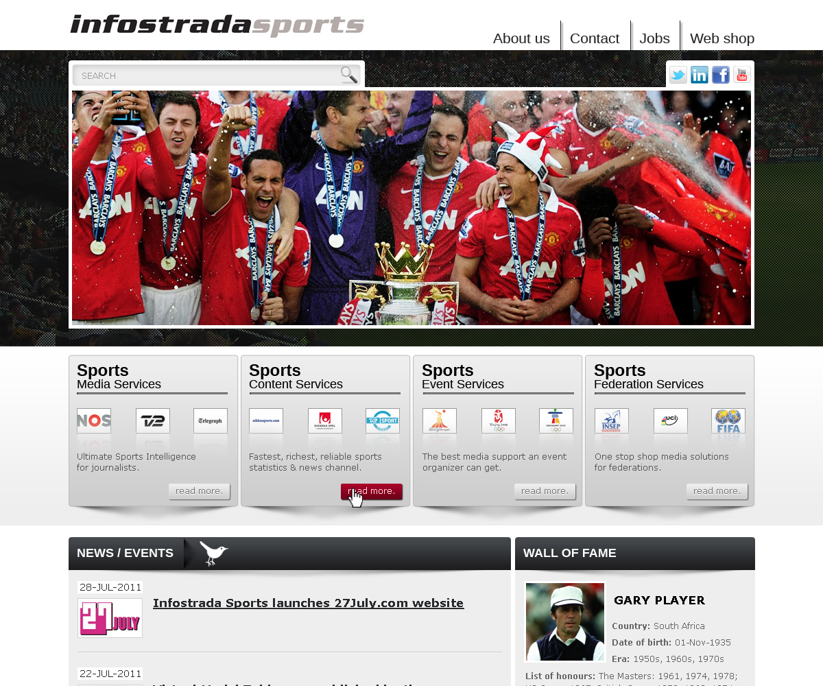 Web Design by Tebu Kurian for Infostrada Sports | Design #381005