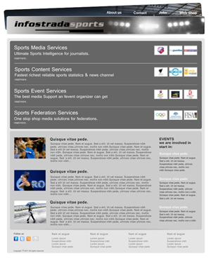 Web Design by Oxana for Infostrada Sports | Design: #386975