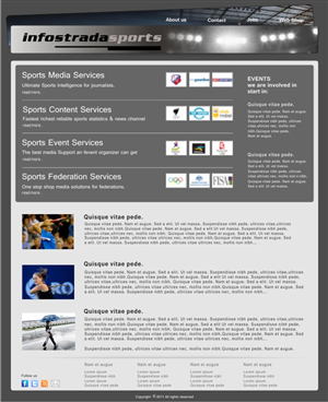 Web Design by Oxana for Infostrada Sports | Design: #386978