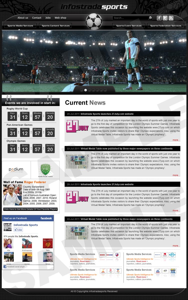 Web-Design von pb für Infostrada Sports | Design #377068