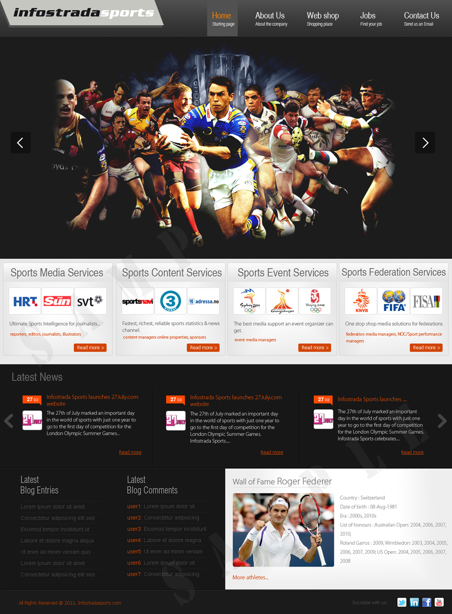 Web-Design von pb für Infostrada Sports | Design #377513