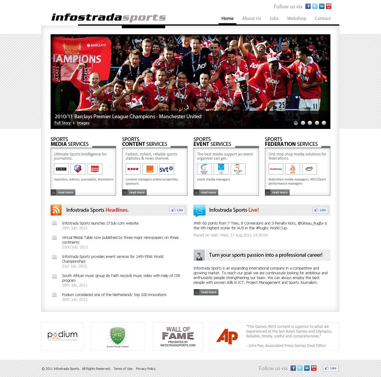 Web Design by iThoughts for Infostrada Sports | Design: #387694