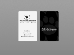 Business Card Design by Creations Box 2015 for Pet Grief And Compassion | Design: #7277914