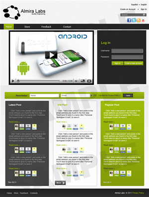 Wordpress Design by pb for Almira Labs | Design: #377593