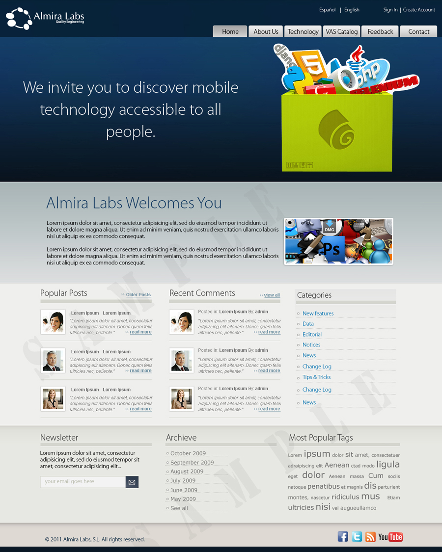 Wordpress Design by pb for Almira Labs | Design #378255