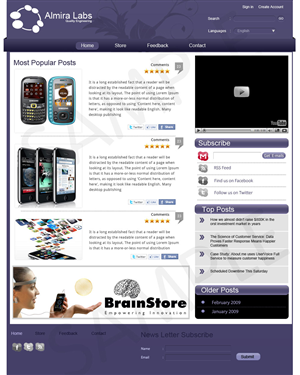 Wordpress Design by pb for Almira Labs | Design: #378829