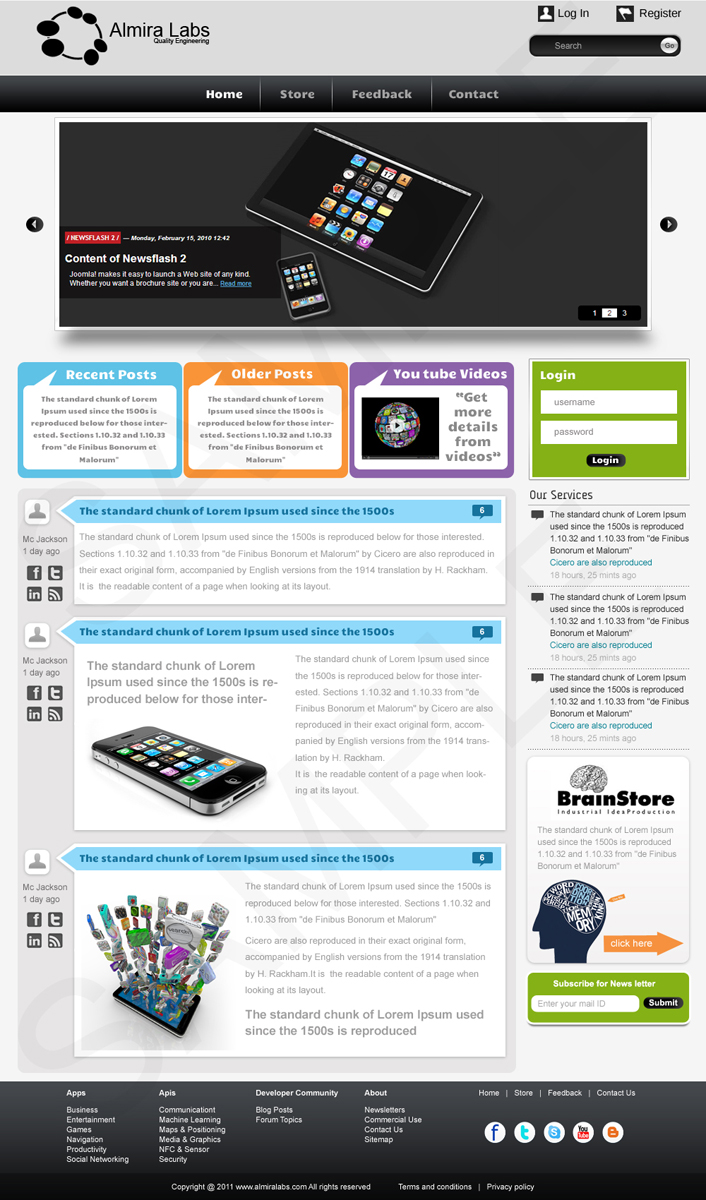 Wordpress Design by pb for Almira Labs | Design #380298