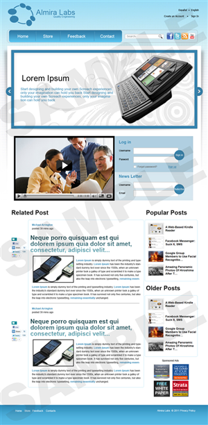 Wordpress Design by pb for Almira Labs | Design: #380301