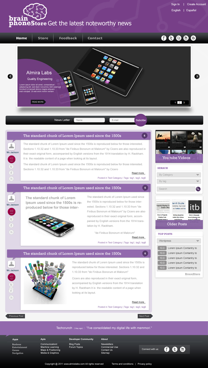 Wordpress Design by pb for Almira Labs | Design #389835