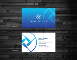 BUSINESS CARD for Crew Fitness, upscale rowing studio | Visitenkarten-Design von diRtY.EMM
