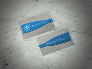 BUSINESS CARD for Crew Fitness, upscale rowing studio | Business Card Design by Scorpius design