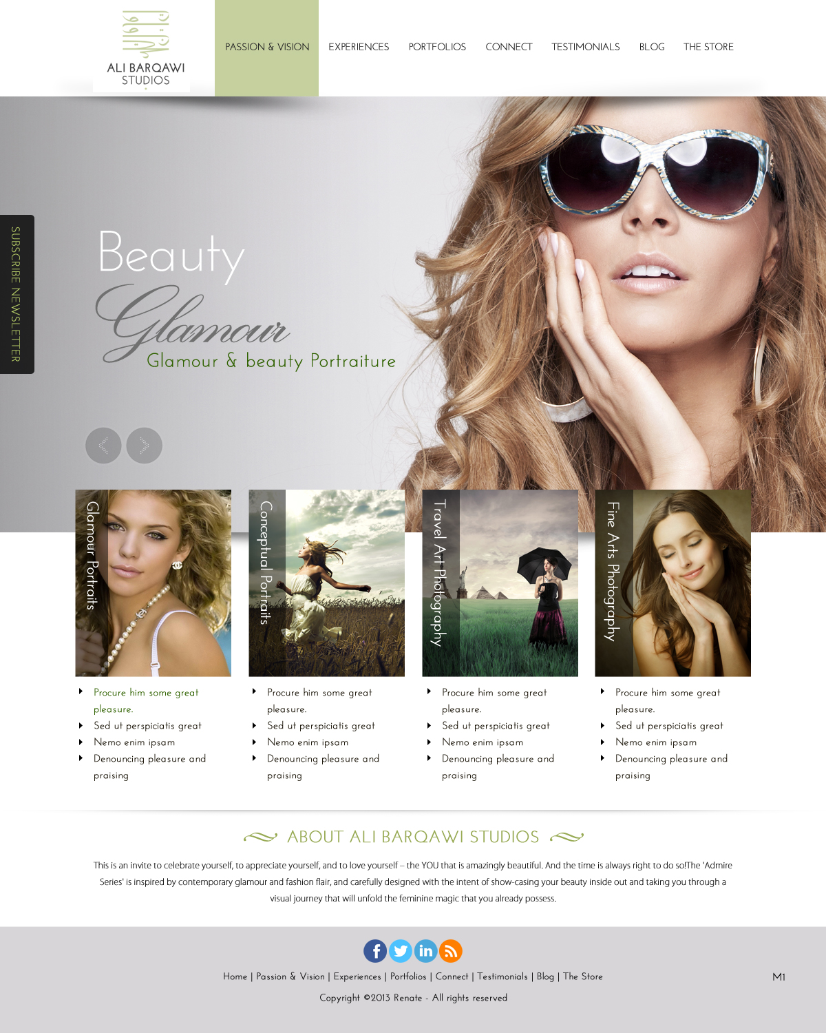 Wordpress Design by pb for Ali Barqawi Studios | Design #1845922