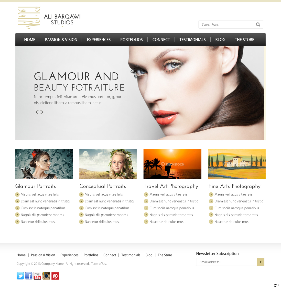 Wordpress Design by pb for Ali Barqawi Studios | Design #1845948