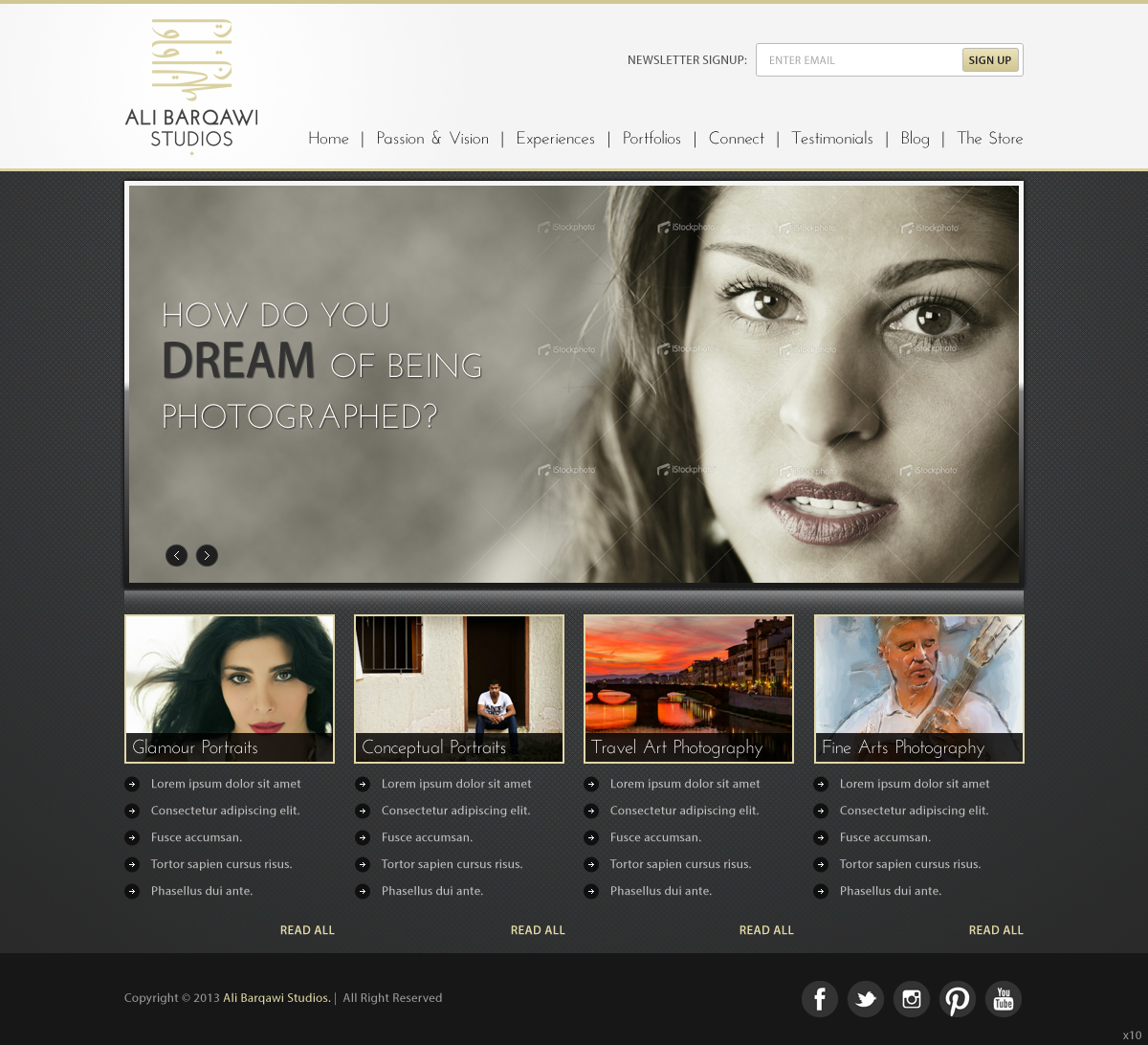 Diseño Wordpress por pb para Ali Barqawi Studios | Diseño #1850527