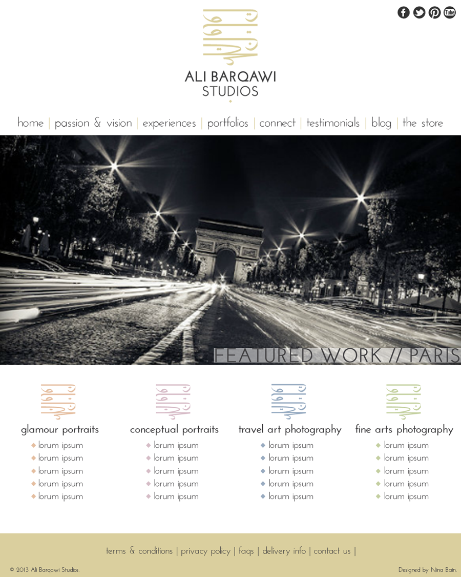 Wordpress Design by Nina Bain for Ali Barqawi Studios | Design #1869677