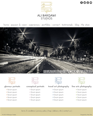 Photography Studio Website (Design Only) | Wordpress Design by Nina Bain