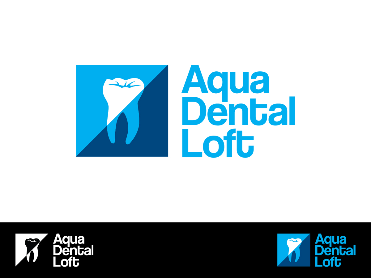 Logo Design by Skroll for aqua dental loft | Design #1849114