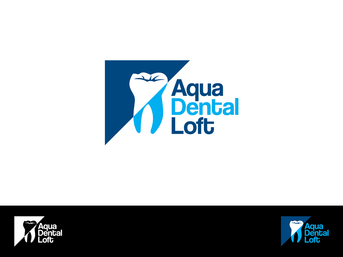 Logo Design by Skroll for aqua dental loft | Design #1849120