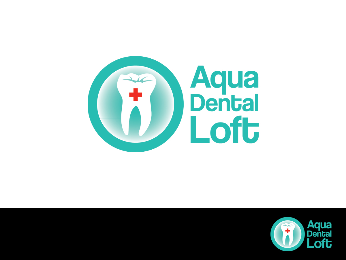 Logo Design by Skroll for aqua dental loft | Design #1883876