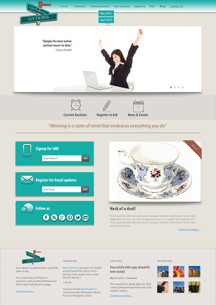 Wordpress Design by JAC Marketing for AuctionServices.com, Inc. | Design #1855008