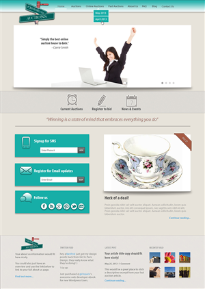 Wordpress Design by JAC Marketing for AuctionServices.com, Inc. | Design: #1855008