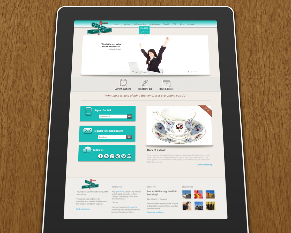 Wordpress Design by JAC Marketing for AuctionServices.com, Inc. | Design #1855020