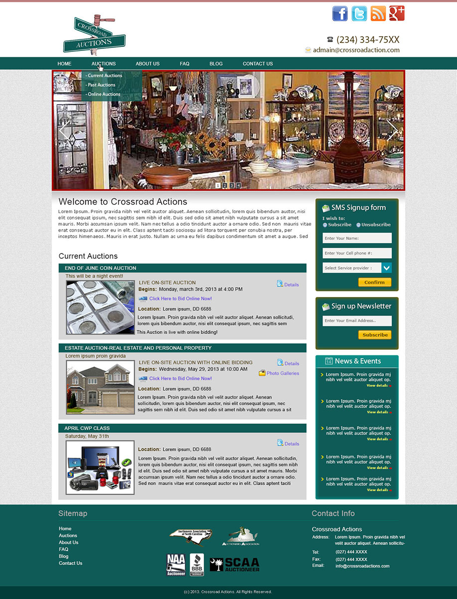 Wordpress Design by Tanvir for AuctionServices.com, Inc. | Design #1853949