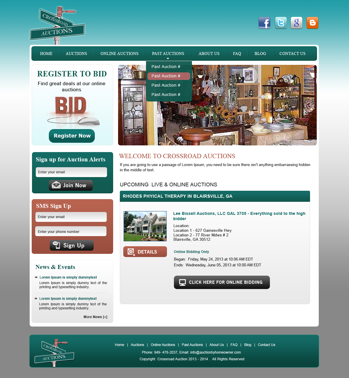 Wordpress Design by Creative X Designs for AuctionServices.com, Inc. | Design: #1859791