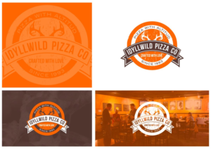 Idyllwild pizza co    Pizza with altitud   idyllwild ca. | Logo Design by Amduat Design