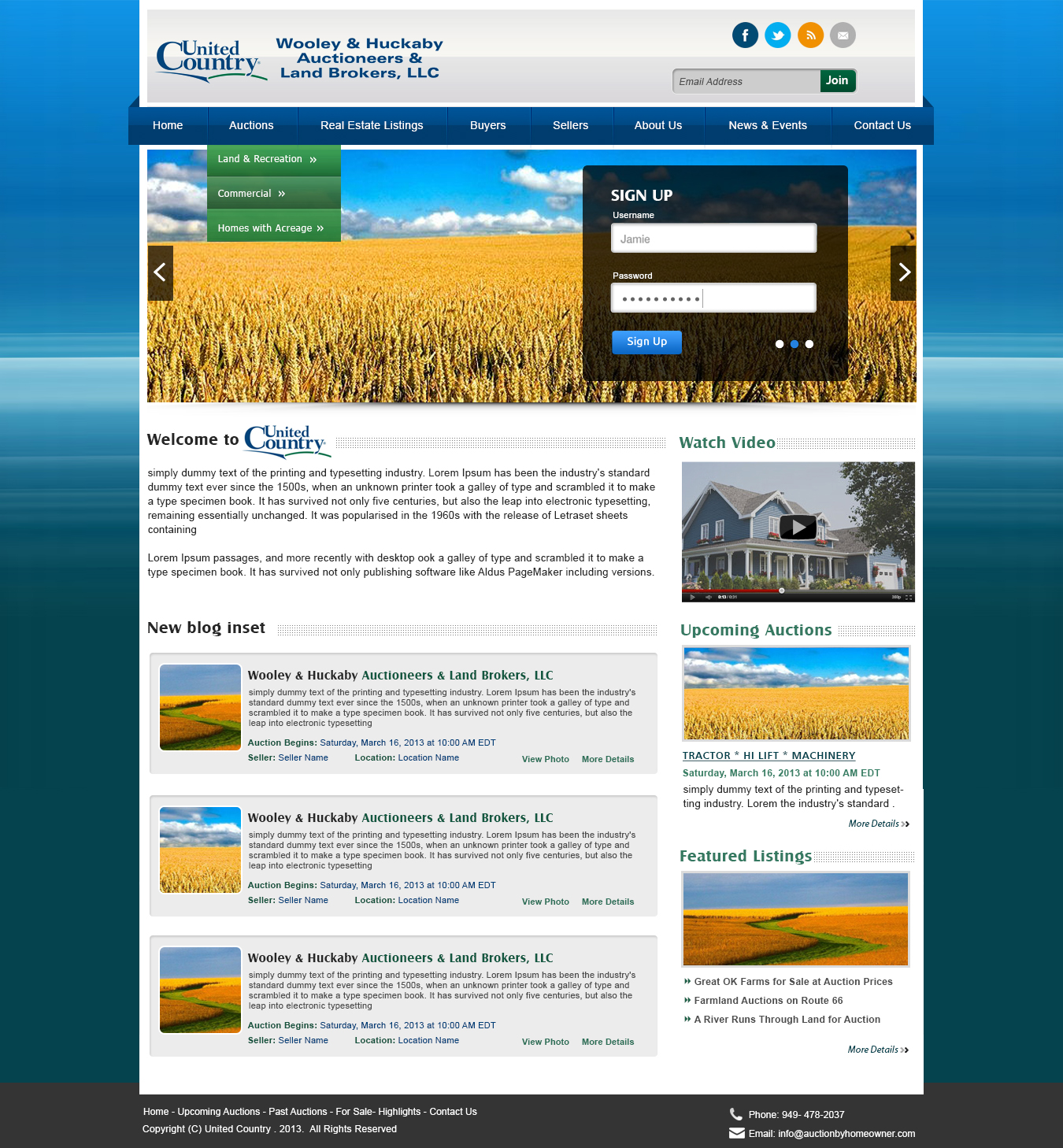 Wordpress Design by webxvision for AuctionServices.com, Inc. | Design #1842220