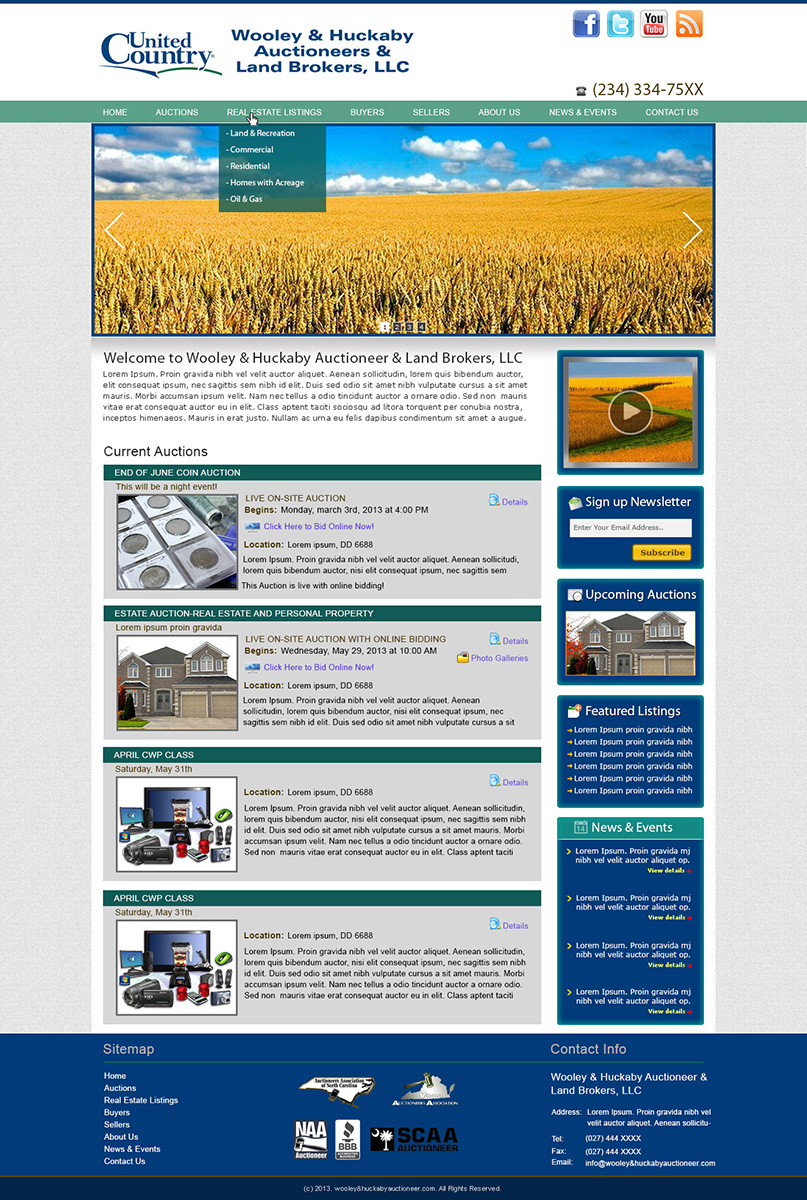 Wordpress Design by Tanvir for AuctionServices.com, Inc. | Design #1854909