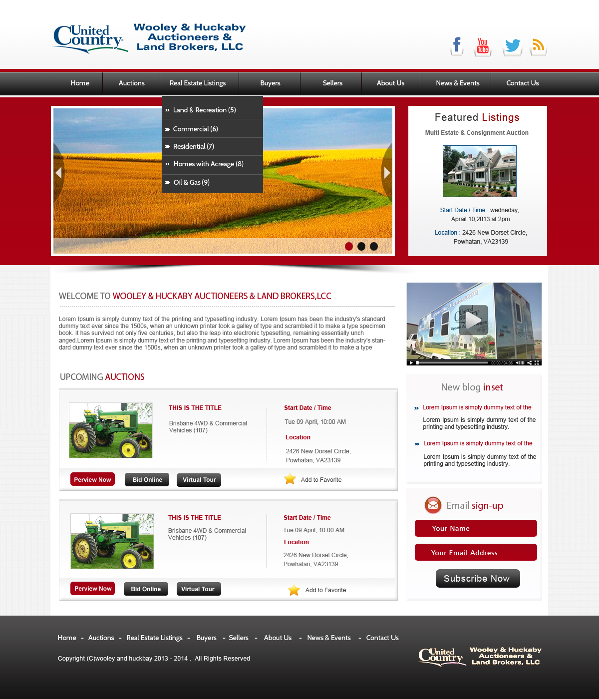 Wordpress Design by Creative X Designs for AuctionServices.com, Inc. | Design #1848919