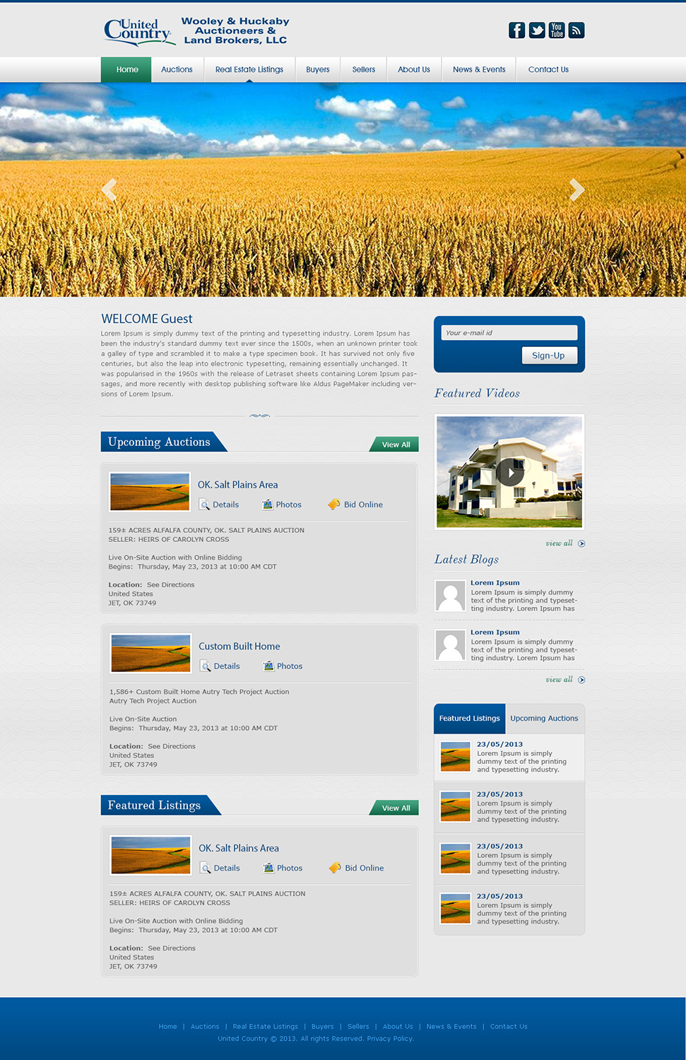 Wordpress Design by Empireweb for AuctionServices.com, Inc. | Design #1846584
