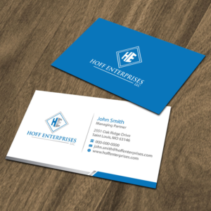 Hoff Enterprises, LLC Business Card Design Project	              | Design de Carte de Visite par Dezero