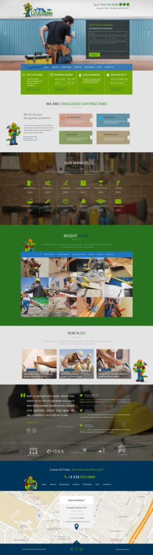Web design for construction/ handyman company. We are a new company and trying to brand ourselves. | Diseño Web por Da Miracle