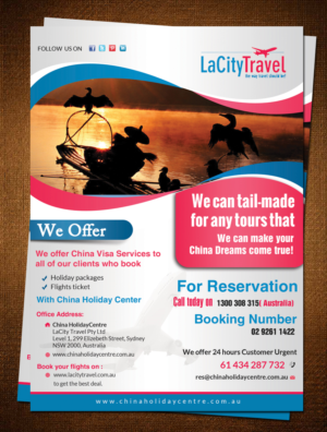Flyer Design by debdesign for LaCity Travel Australia | Design #7263590