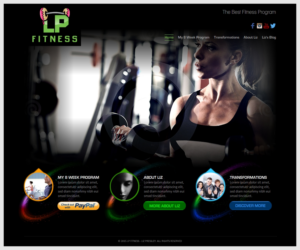 Web Design par -Marc- pour Liz Pressley Fitness | Design : #7327564