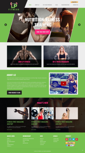 Web Design par pb pour Liz Pressley Fitness | Design : #7284872
