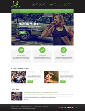 Web Design par pb pour Liz Pressley Fitness | Design : #7284873