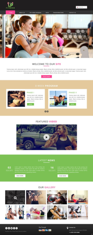 Web Design par pb pour Liz Pressley Fitness | Design : #7284876