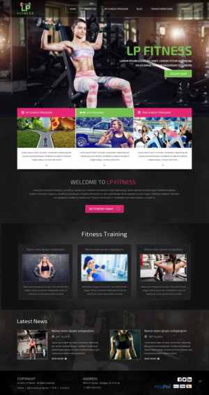 Web Design par pb pour Liz Pressley Fitness | Design : #7284879
