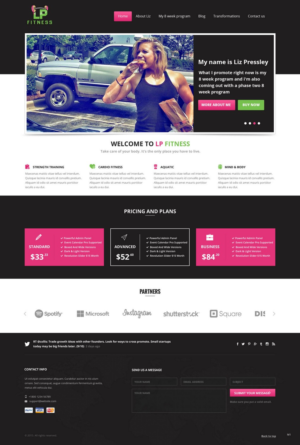 Web Design par pb pour Liz Pressley Fitness | Design : #7292713
