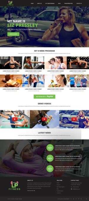 Web Design par pb pour Liz Pressley Fitness | Design : #7292715