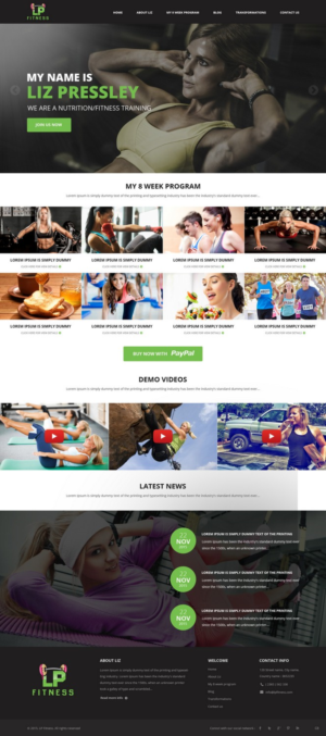 Web Design par pb pour Liz Pressley Fitness | Design : #7292717