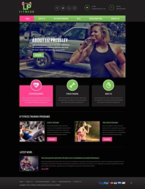 Web Design par pb pour Liz Pressley Fitness | Design : #7337385