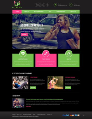 Web Design par pb pour Liz Pressley Fitness | Design : #7337386