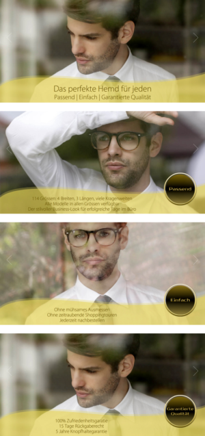 New design for 4 homepage screens (no full design) --> Follow-up business for winner | Web Design by -Marc-