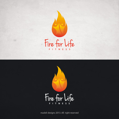 Logo Design by madeli for Fire for Life Fitness | Design #1871502