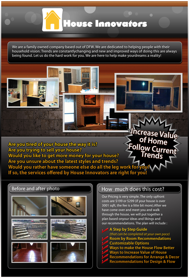 Flyer Design by disign for Ronald & Casey Investments LLC | Design #385894