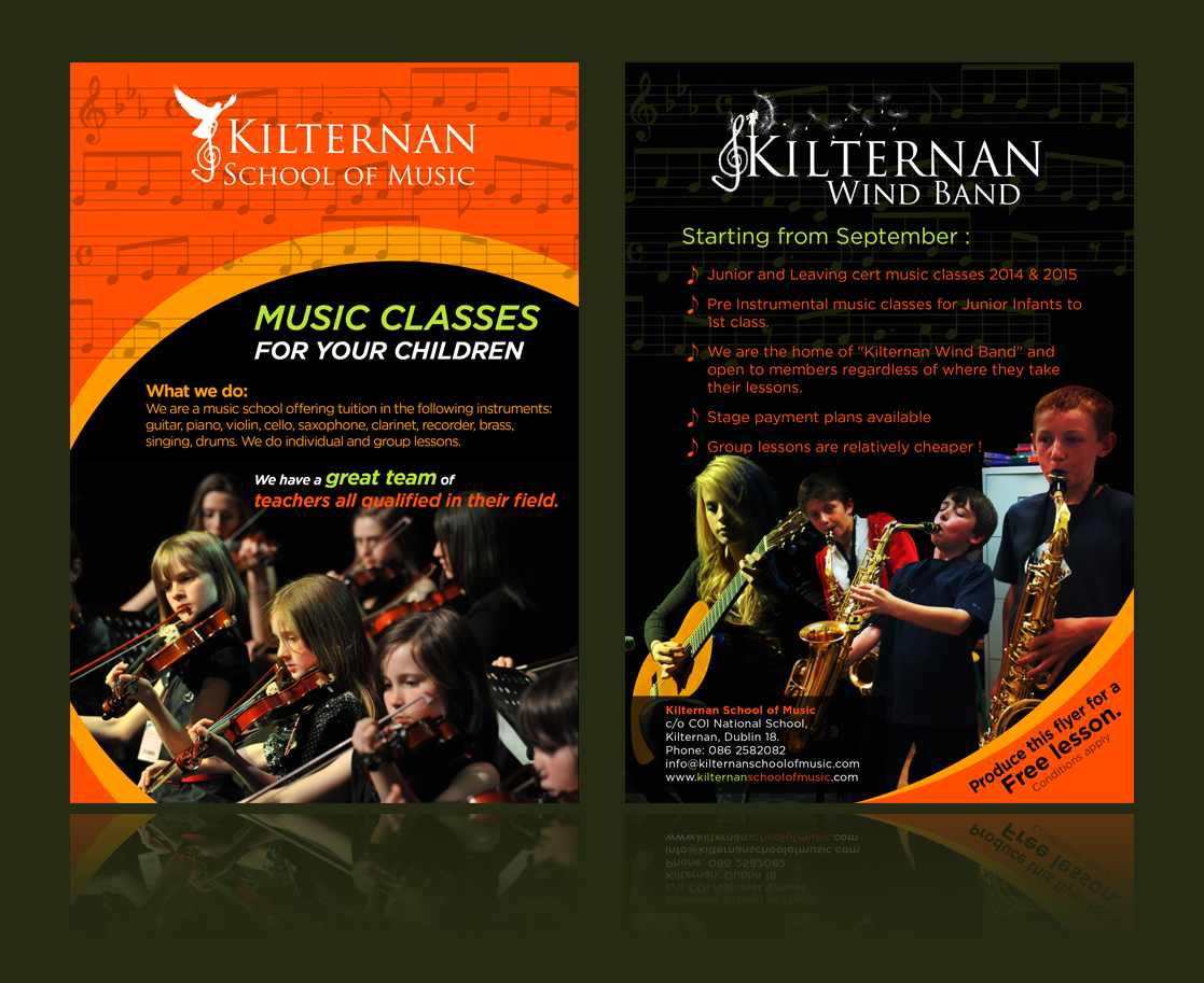Flyer Design by jgeoinbox for KIlternan School of Music | Design #1856791